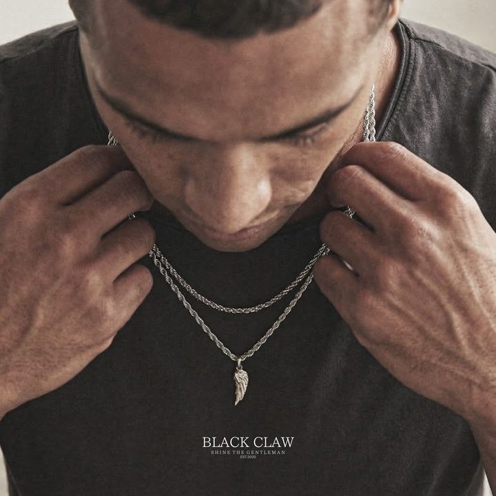 Wing Twist Necklace 【Silver】