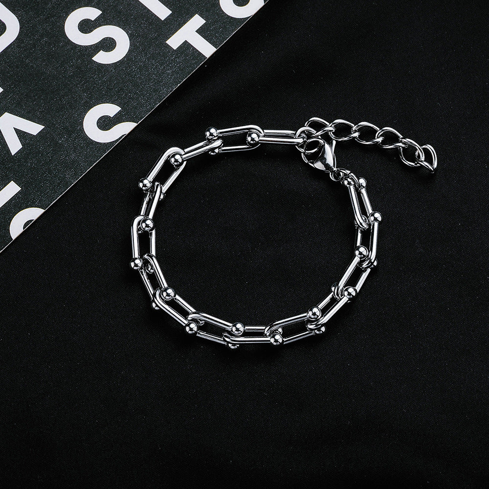 316L U Chain  Bracelet SILVER