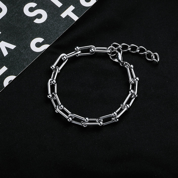 316L U Chain  Bracelet SILVER