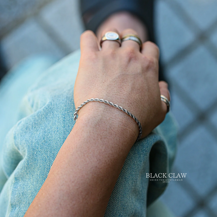 Twist Rope Bracelet 【SILVER】