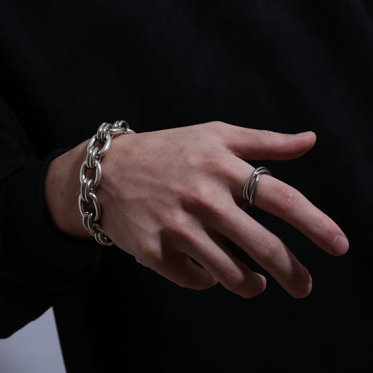 316L Triple Ring Silver