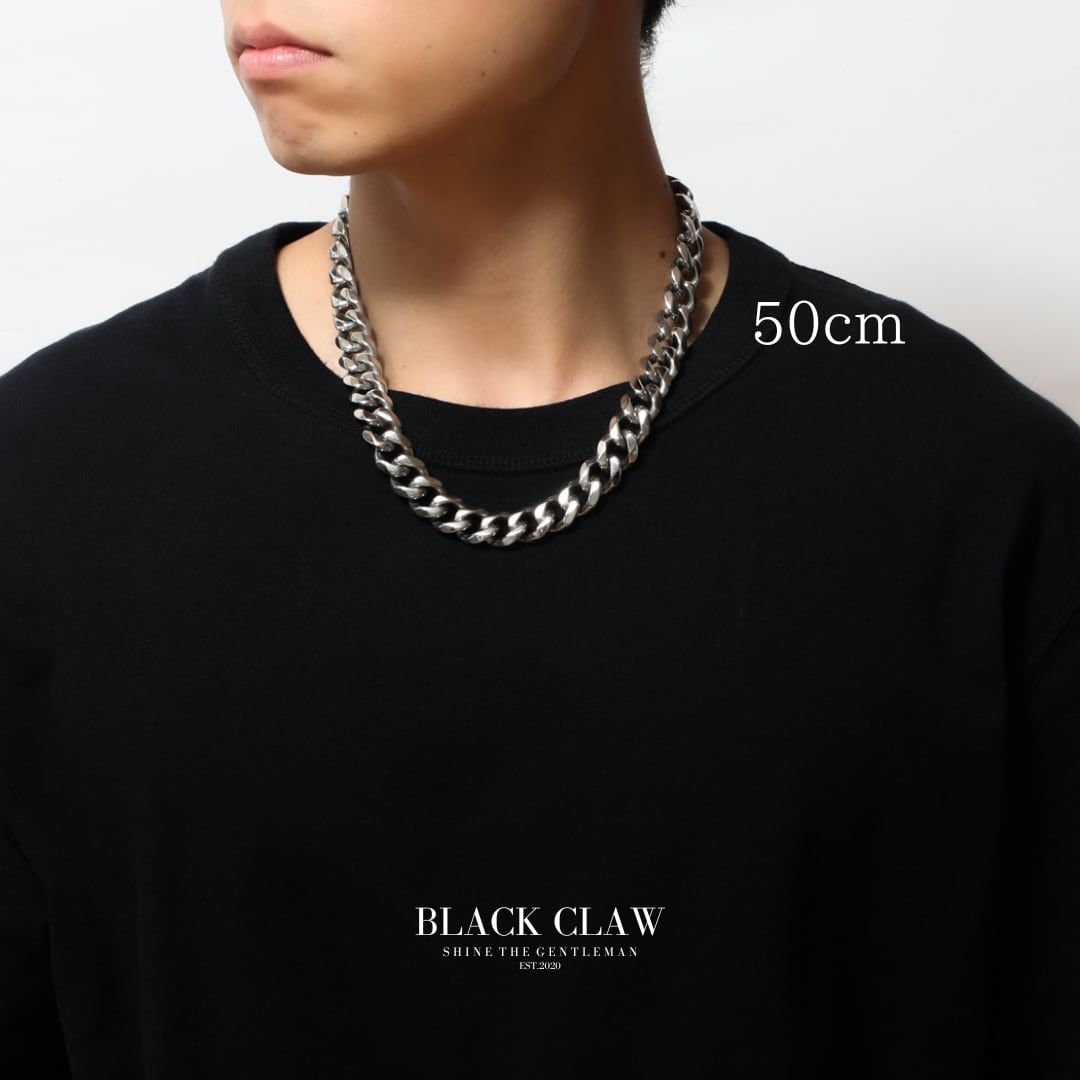 【15mm】316L Flat Link Chain  Necklace＆Bracelet SET