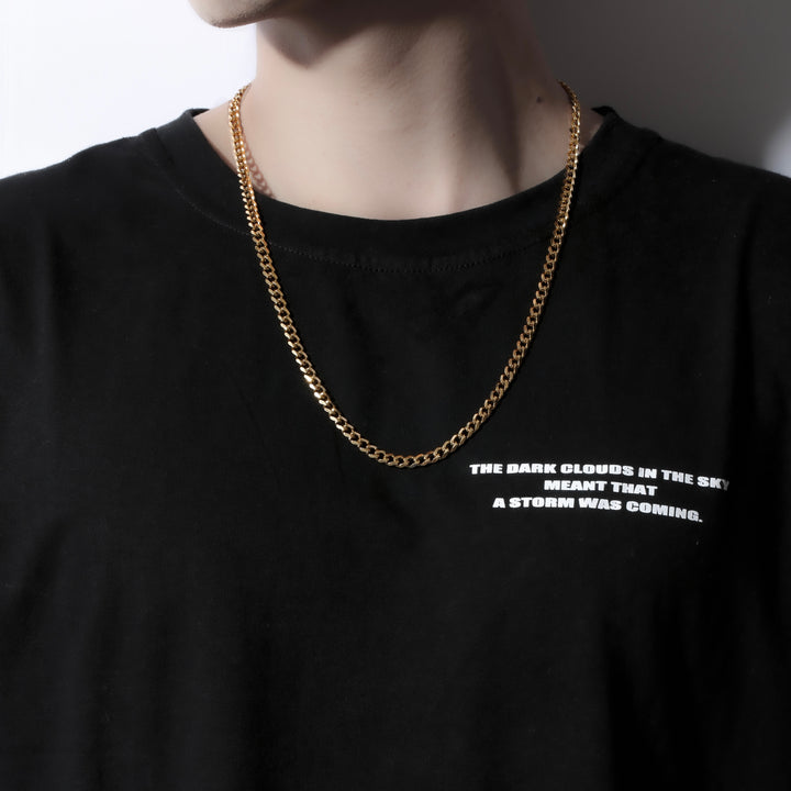 316L Flat Link Chain Necklace Gold