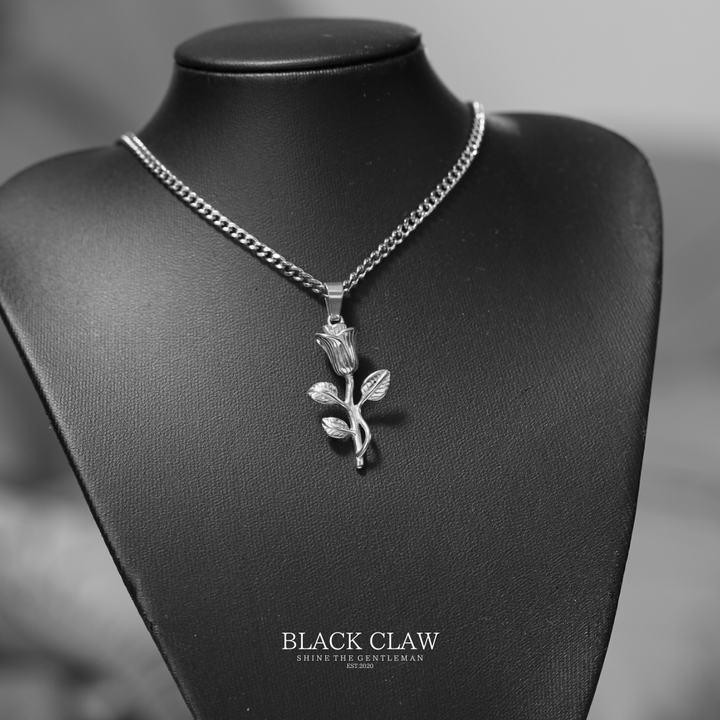 【BLACK CLAW】Rose Emblem Necklace ? Silver