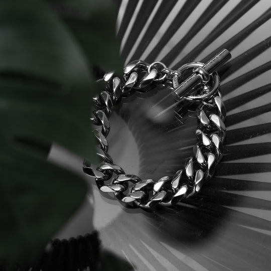 316L Mantel Flat Link Chain Bracelet