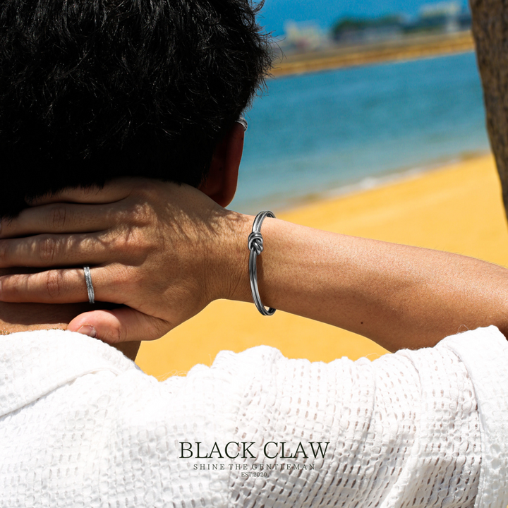 316L  Musubi Curve Bangle 【Silver】