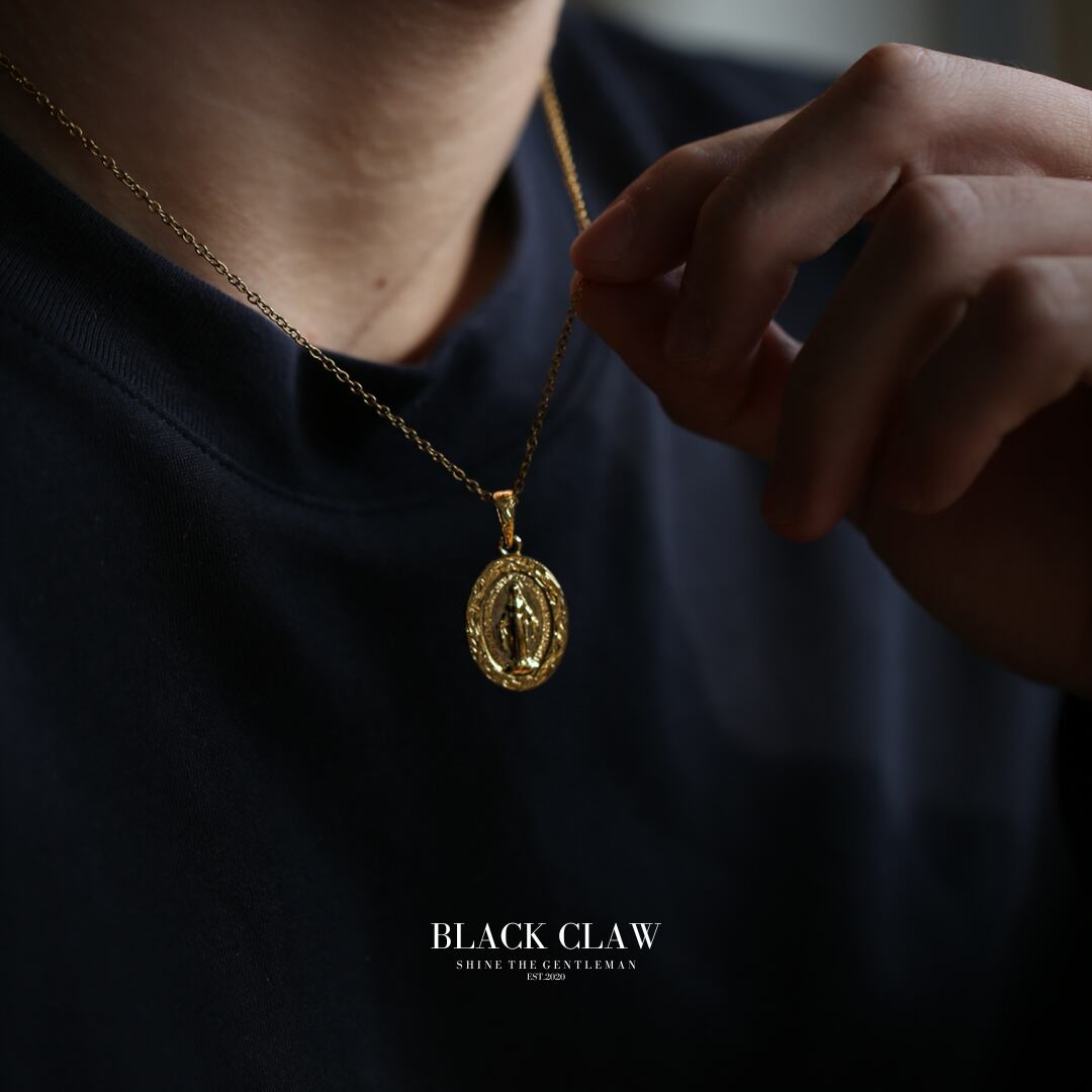 316L Hawaiian Maria Medai Necklace GOLD