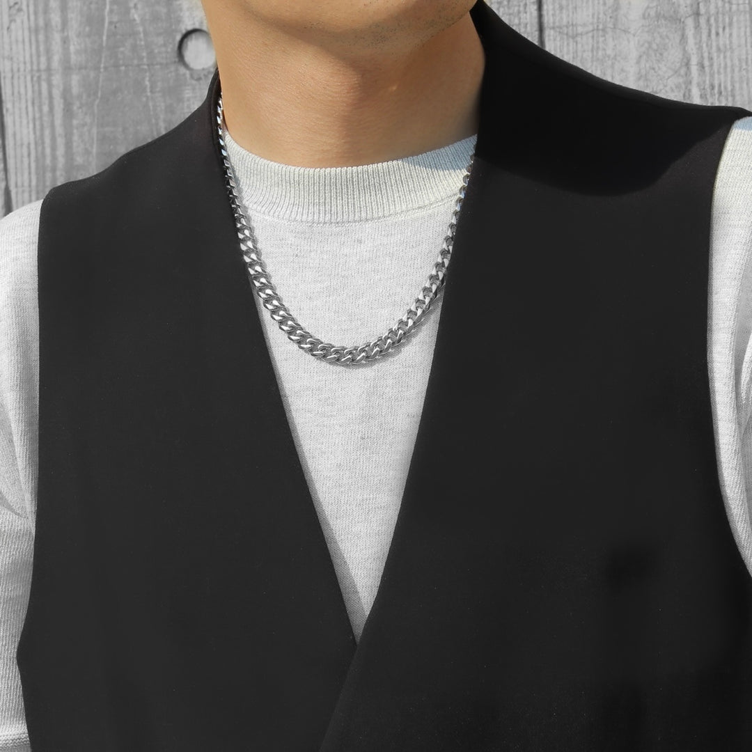 【8mm】316L Flat Link Chain  Necklace