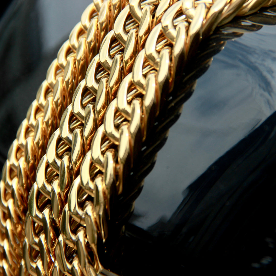 316L Double Chain Necklace Gold
