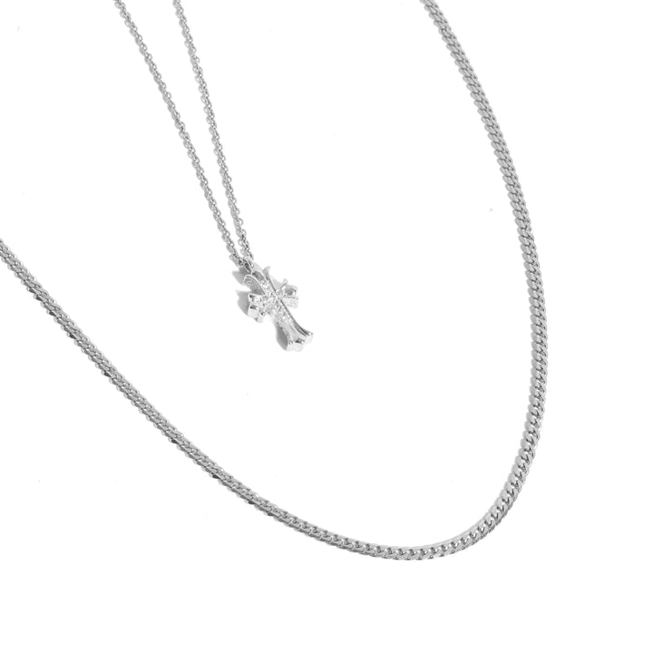 Hawaiian Cross Necklace Silver