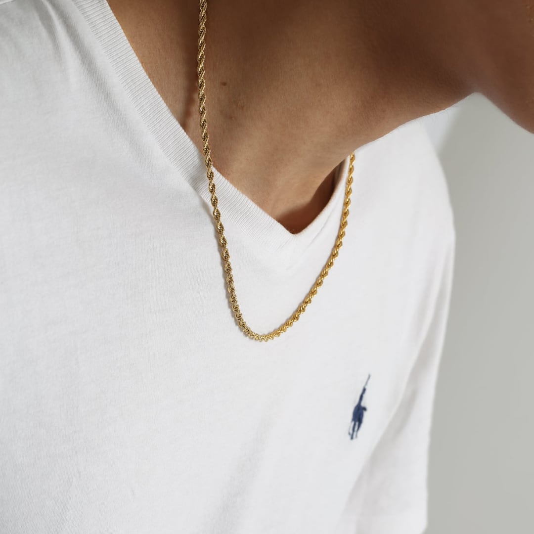 316L Rope Chain Necklace GOLD