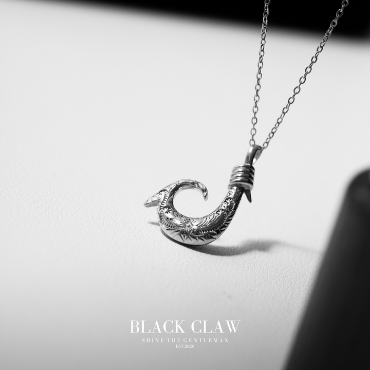 Hawaiian Fish Hook Pendant Necklace  【SILVER】