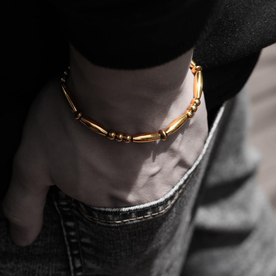 Navajo Beaded Bracelet B&C 【GOLD】
