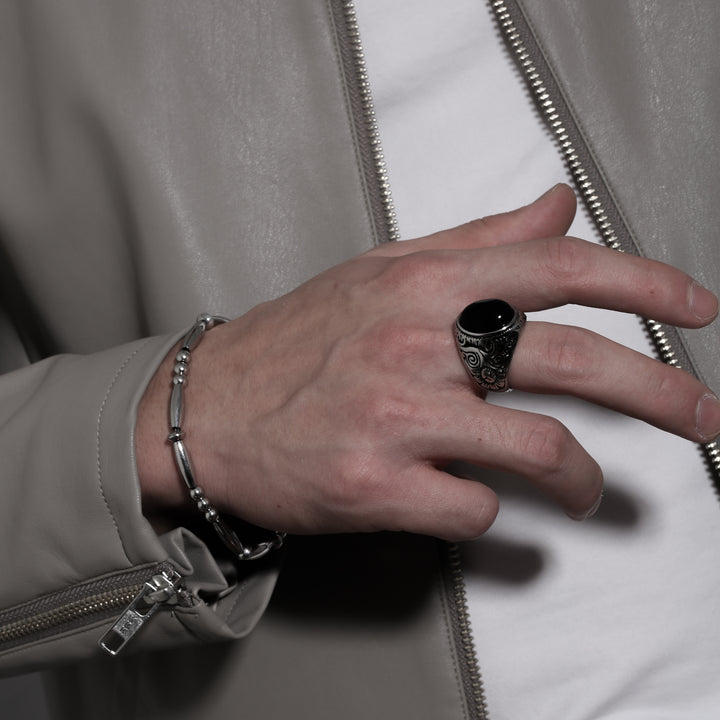 316L Turquoise Onyx Ring