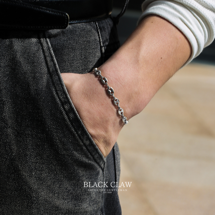 Curves Chain  Bracelet 【SILVER】