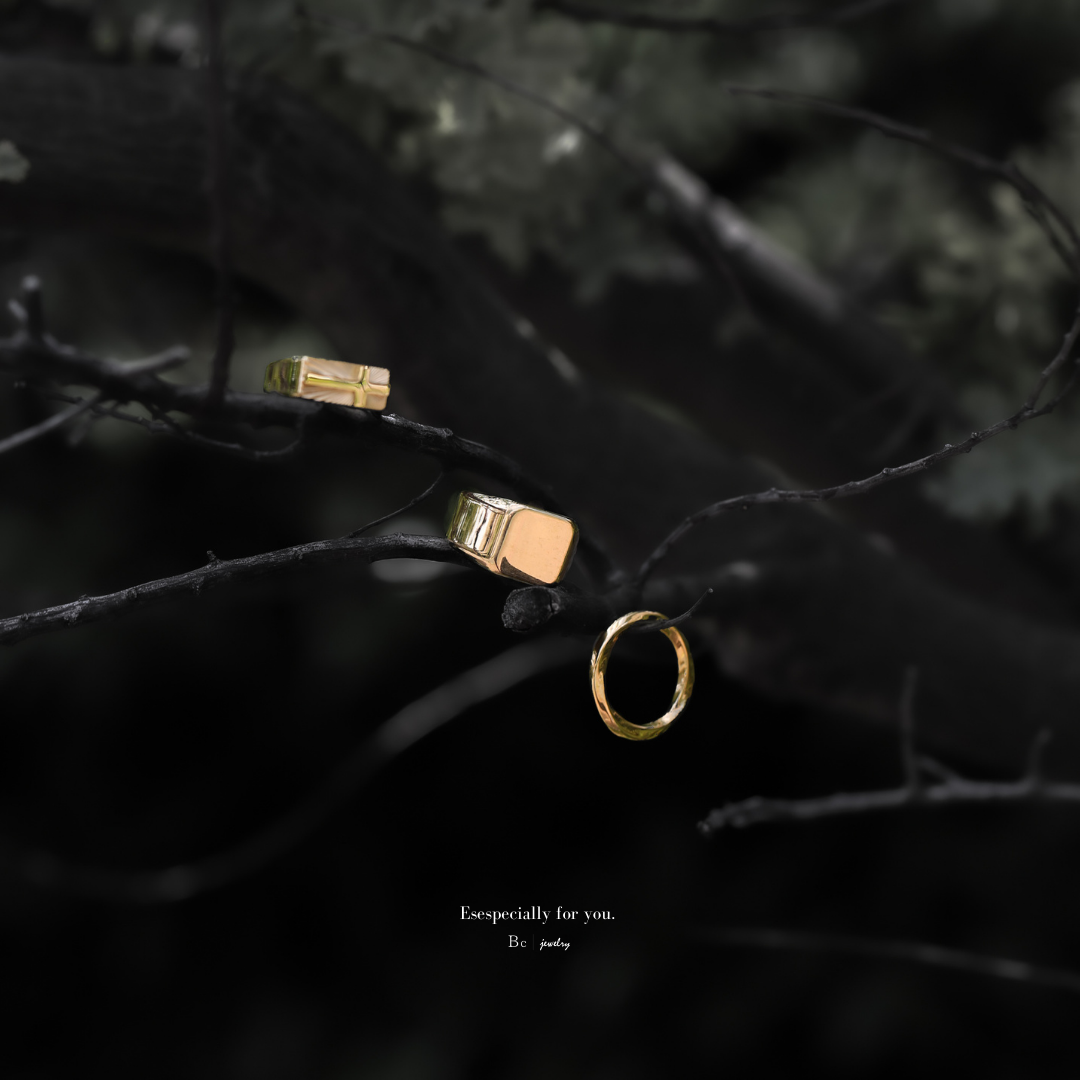 316L Simple Wave Ring GOLD