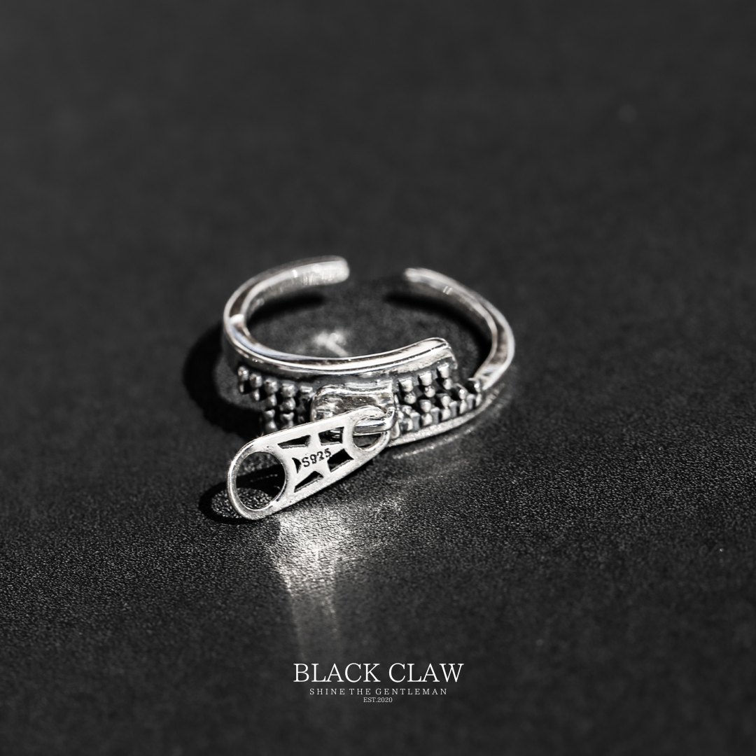 S925 Zipper Pentagram Ring（拡張可能）