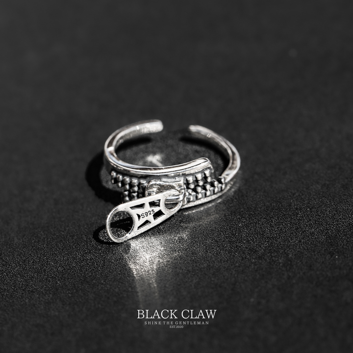 S925 Zipper Pentagram Ring（拡張可能）