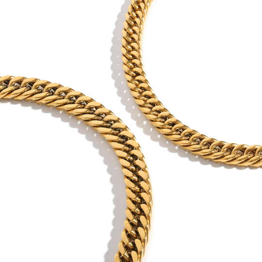316L Double Chain Necklace Gold