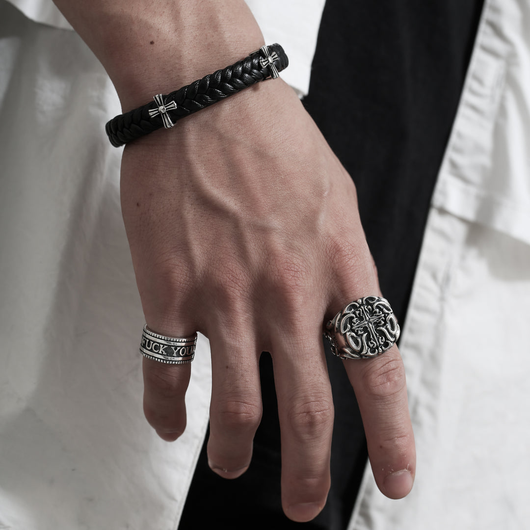 S925 Cross Ring