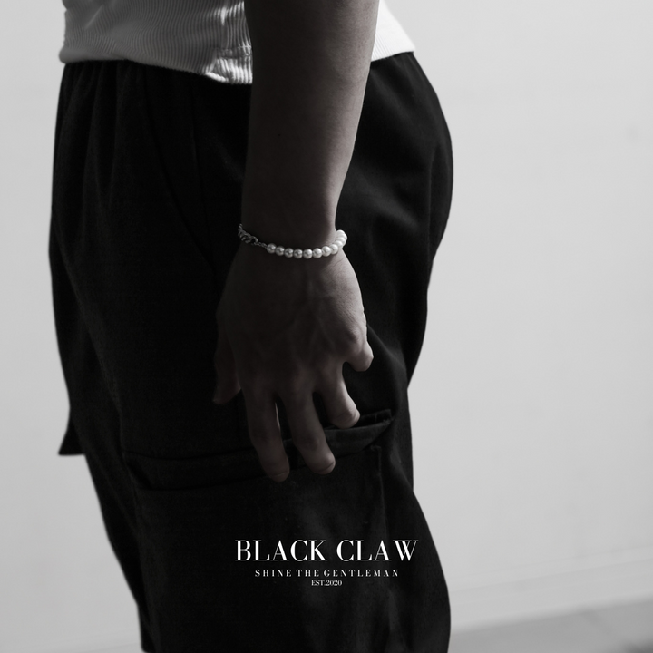 316L Pearl Chain bracelet【B&C】SILVER