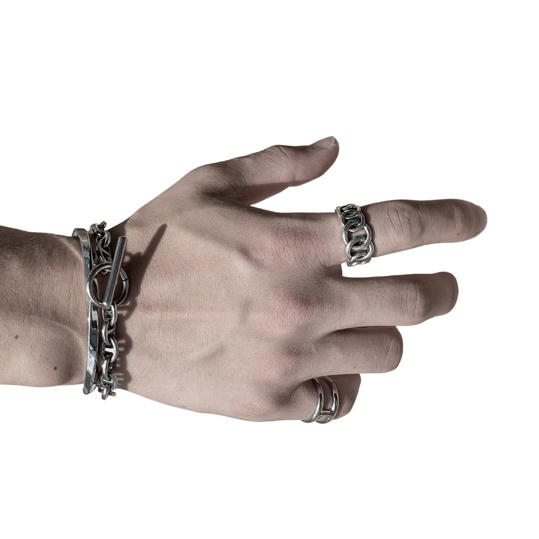 316L Surgical Stainless Bangle -Silver