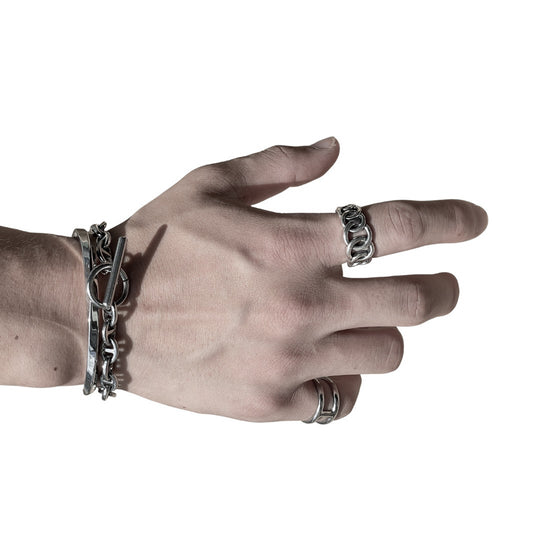 316L Surgical Stainless Bangle -Silver