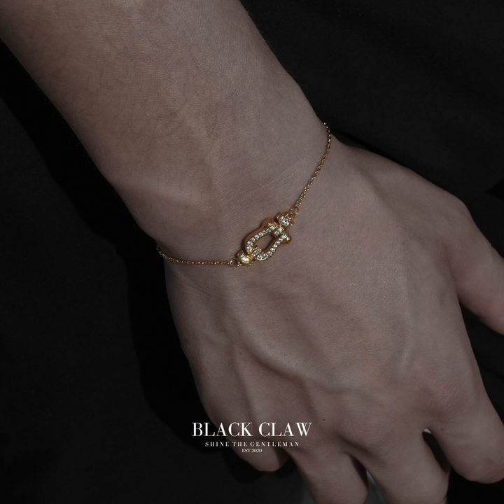 Zirconia Horseshoe Bracelet 【B&C】