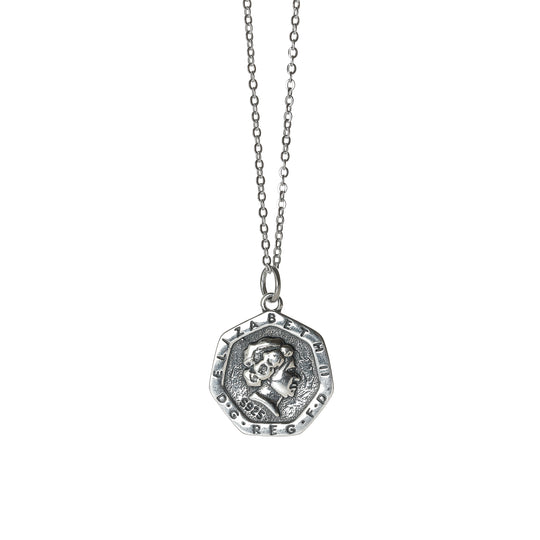s925 Coin & Rose necklace