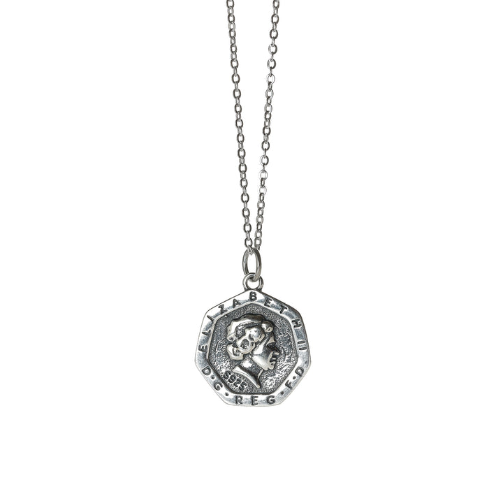s925 Coin & Rose necklace