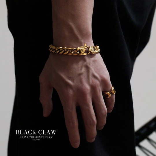 316L Lily Flower Chain  Bracelet　【GOLD】