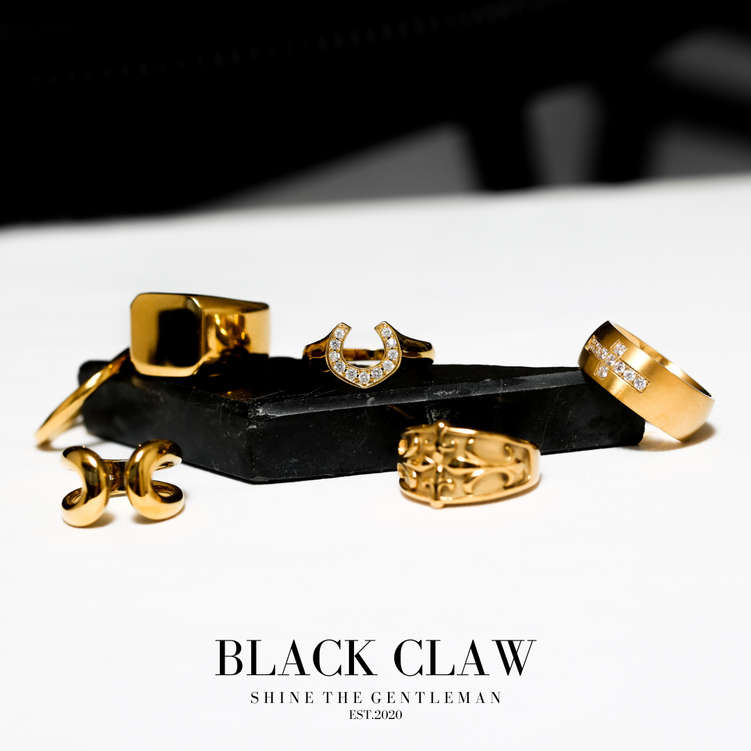 316L Zirconia Cross Ring【GOLD】