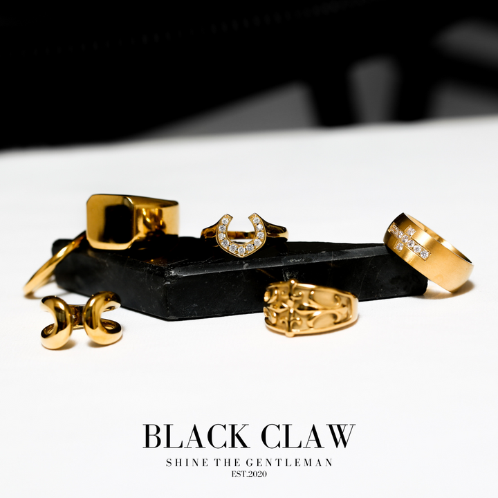 316L Zirconia Cross Ring【GOLD】
