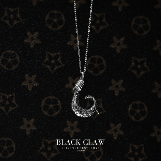 Hawaiian Fish Hook Pendant Necklace  【SILVER】