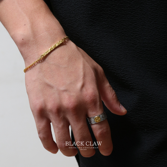 【Engraved Hawaiian Bar Bracelet】 【GOLD】