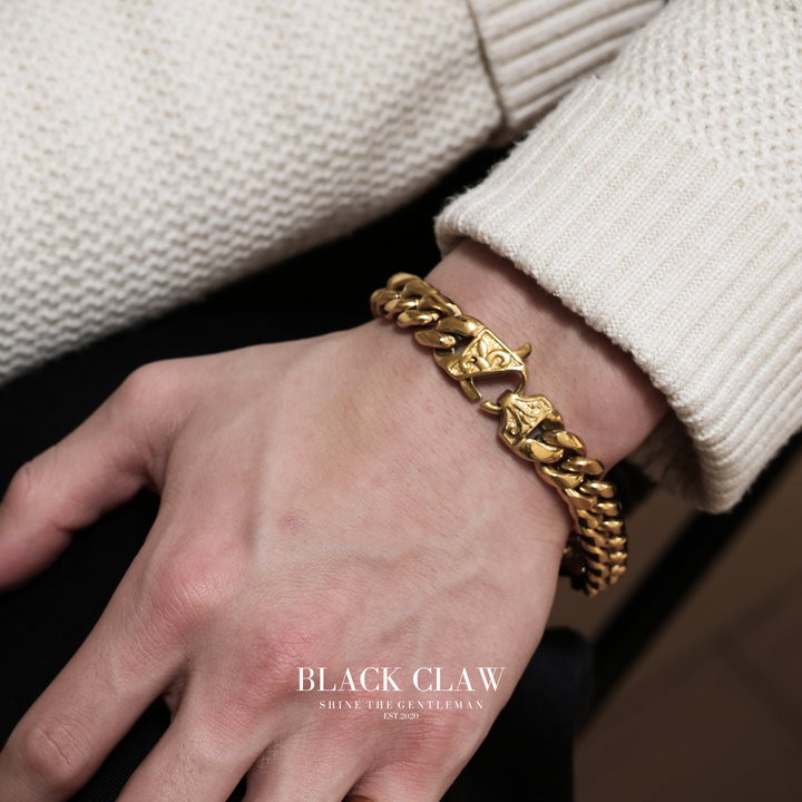 316L Lily Flower Chain  Bracelet　【GOLD】