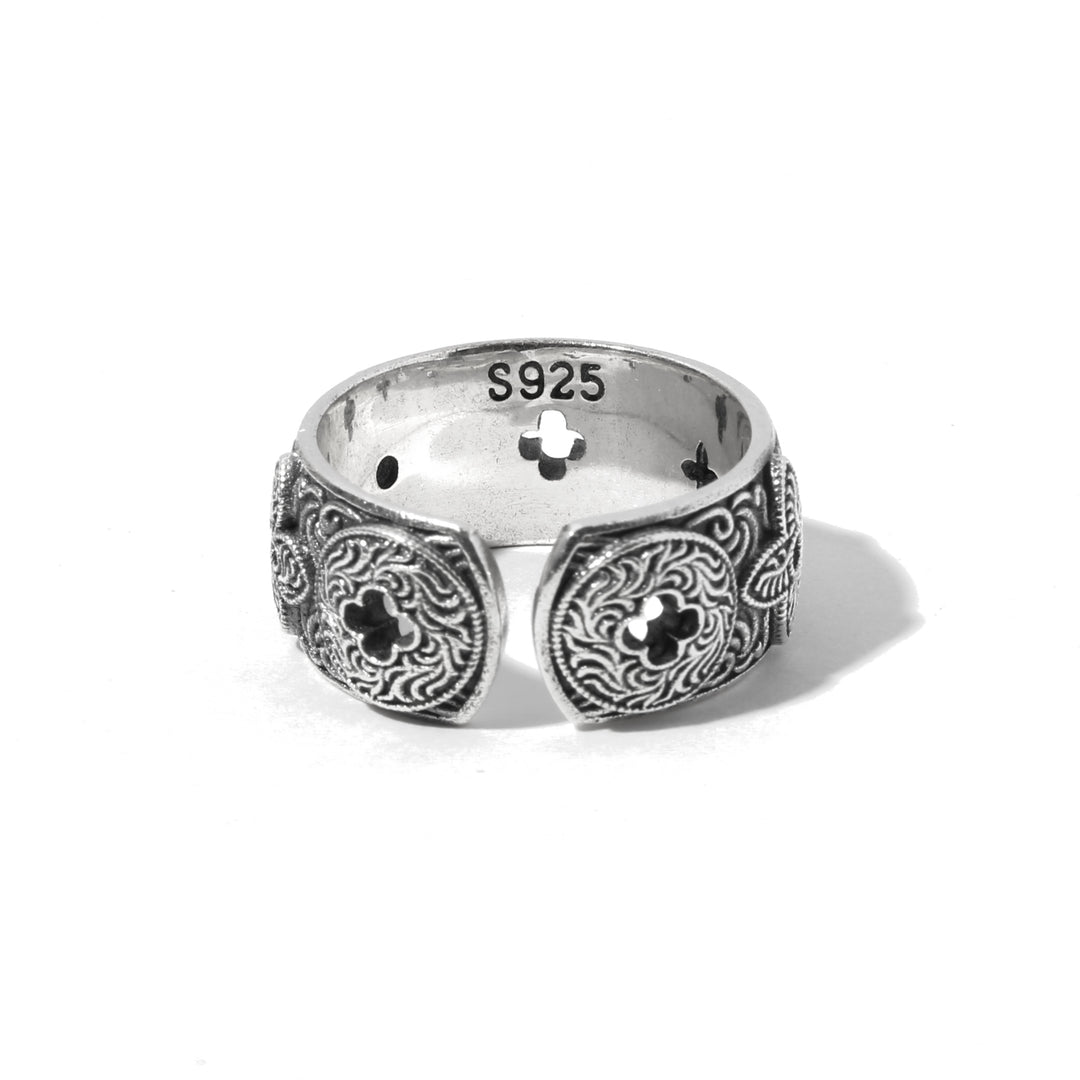 S925 Four Leaf Clover Ring / B&C