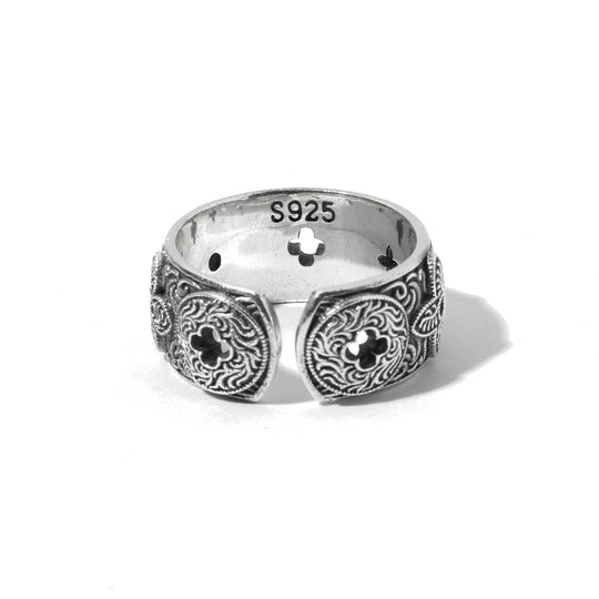 S925 Four Leaf Clover Ring / B&C
