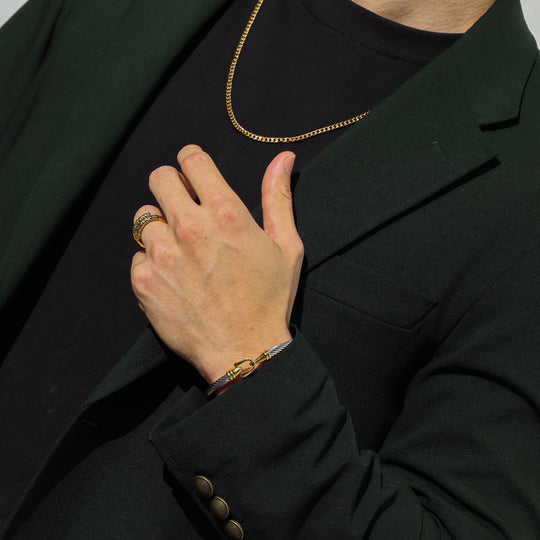316L Flat Link Chain Necklace Gold
