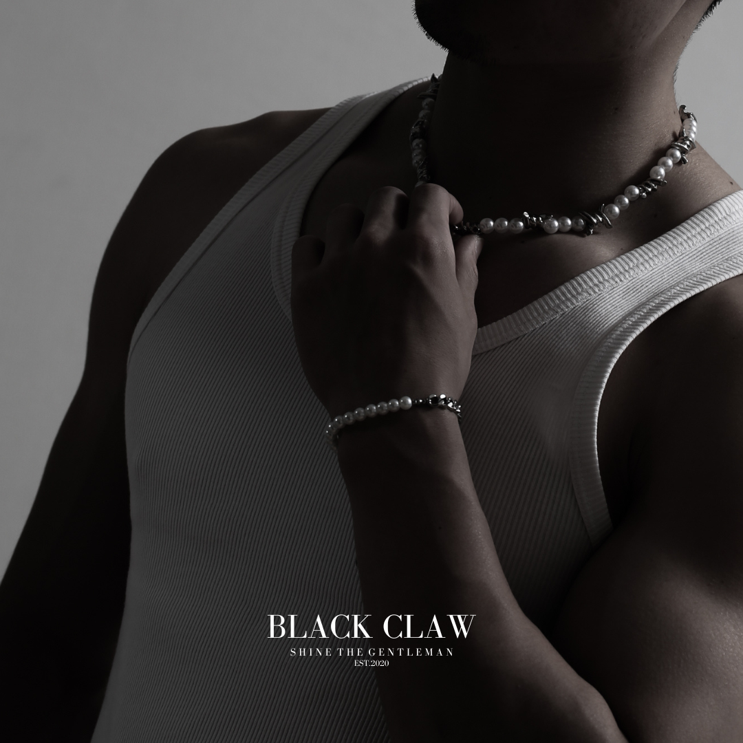 316L Pearl Chain bracelet【B&C】SILVER