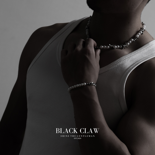 316L Pearl Chain bracelet【B&C】SILVER