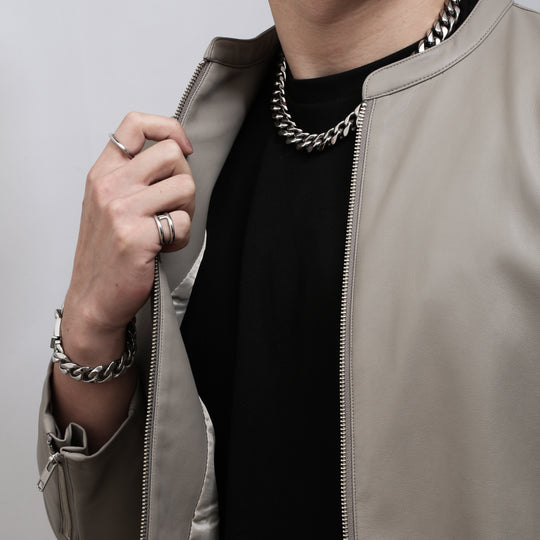 【15mm】316L Flat Link Chain  Necklace