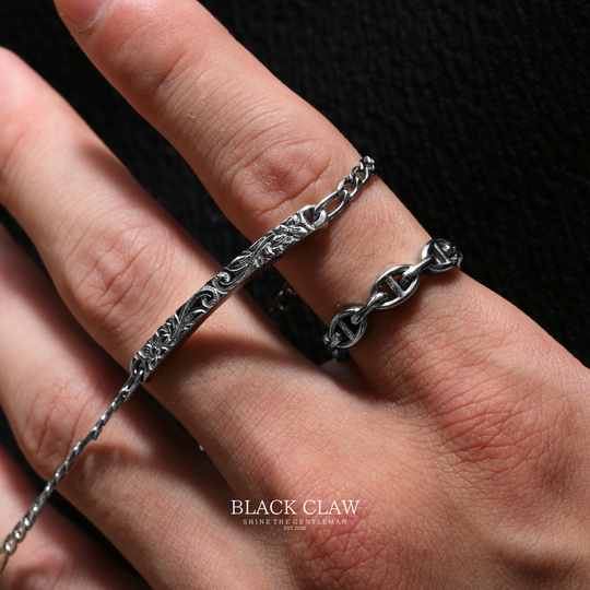 【Engraved Hawaiian Bar Bracelet】 【SILVER】