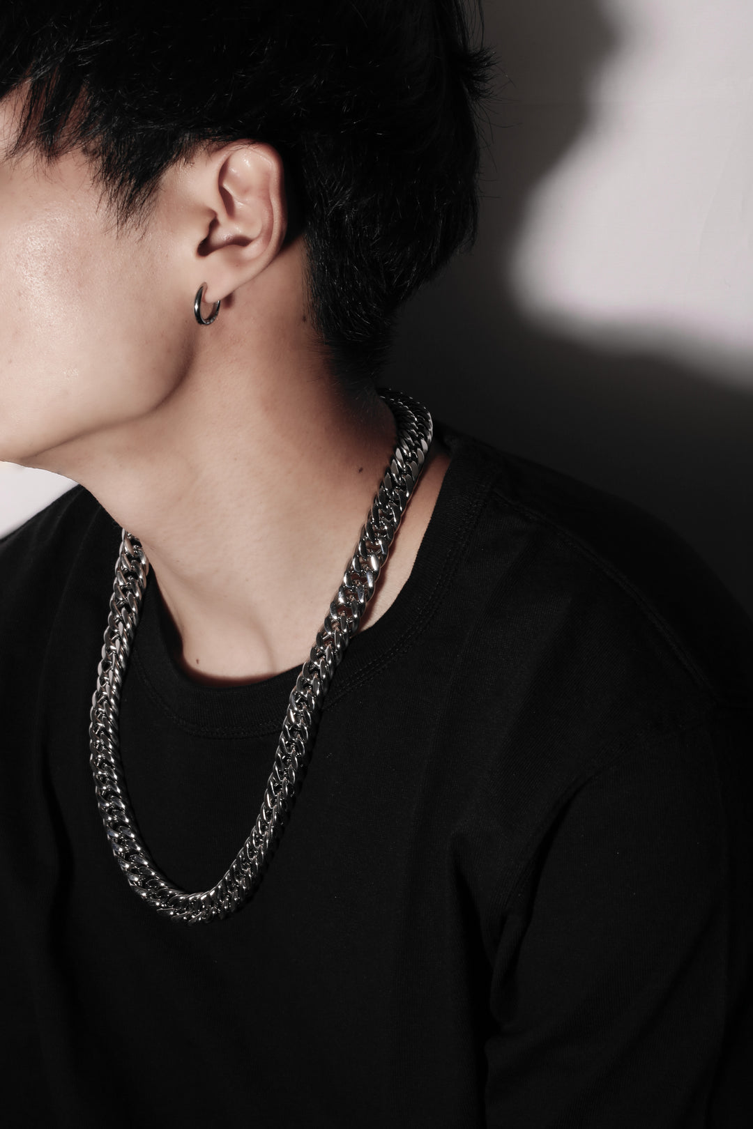 316L Double Chain Necklace Silver