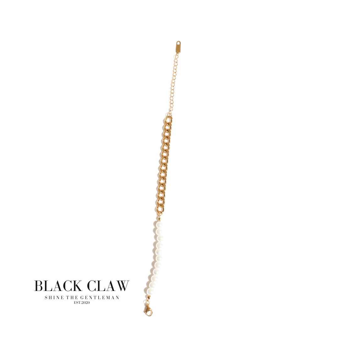 316L Pearl Chain bracelet【B&C】GOLD