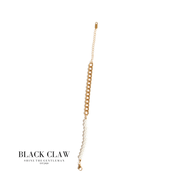 316L Pearl Chain bracelet【B&C】GOLD