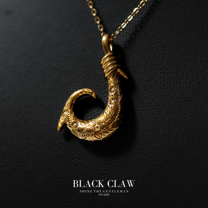 Hawaiian Fish Hook Pendant Necklace  【GOLD】