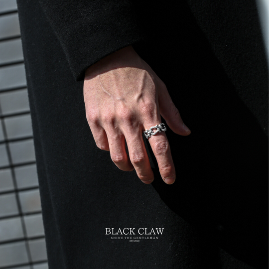 S925 Horseshoe Chain Ring（拡張可能）