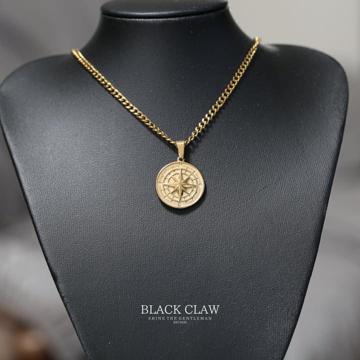 Compass Pendant Necklace 【GOLD】