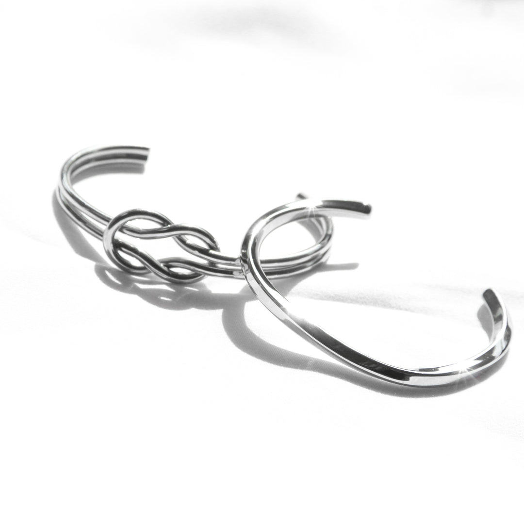 316L Surgical Stainless Bangle -Silver